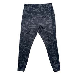 DANSKIN Women’s Black Gray Camo Print High Waist Athletic Leggings